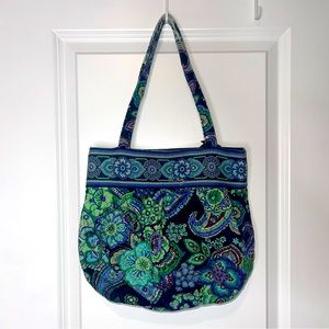 Vera Bradley Morgan Blue Rhapsody Shoulder Tote Bag